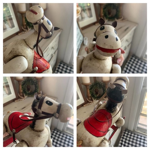 Vintage ‘79 ENESCO Christmas Wooden rocking horse music box - Picture 8 of 8